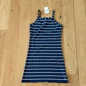 Roxy Navy and White Striped Dress